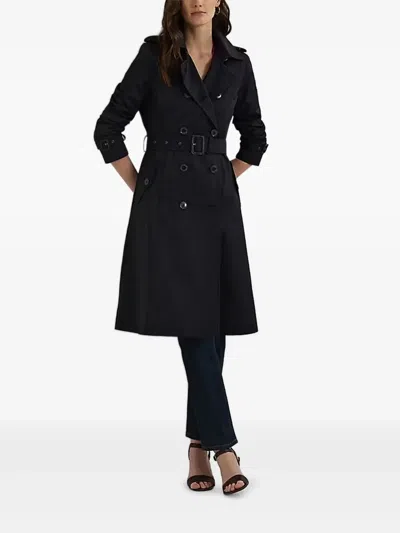 Ralph Lauren Lauren  Double Breasted Trench Coat With Belt