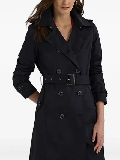 Ralph Lauren Lauren  Double Breasted Trench Coat With Belt