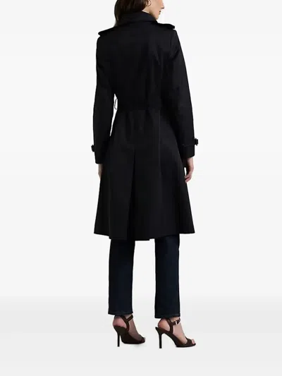 Ralph Lauren Lauren  Double Breasted Trench Coat With Belt