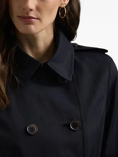 Ralph Lauren Lauren  Double Breasted Trench Coat With Belt