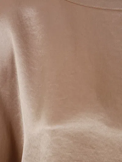 Liviana Conti Diana Short Sleeve Satin Shirt In Pink