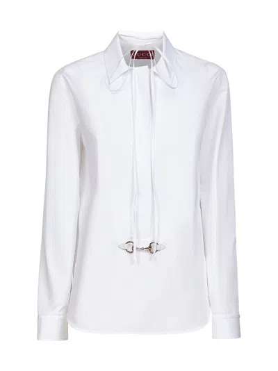 Gucci Morsetto Horsebit-embellished Shirt In White