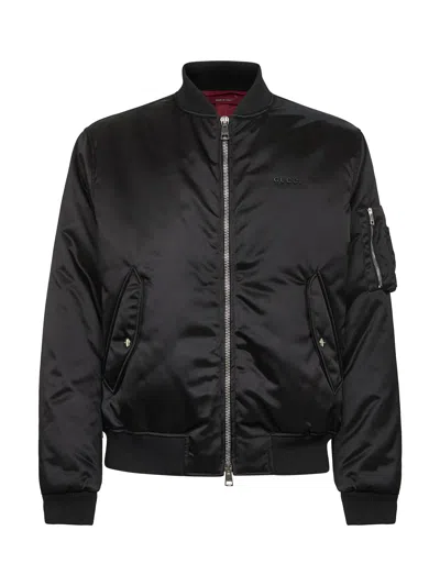 Gucci Bomber Jacket In Nylon Canvas Fabric
