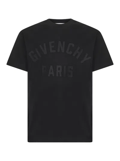 Givenchy Men Cotton T-shirt In Black