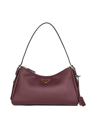 Prada Borse Burgundy Prada Aimée Medium Shoulder Bag