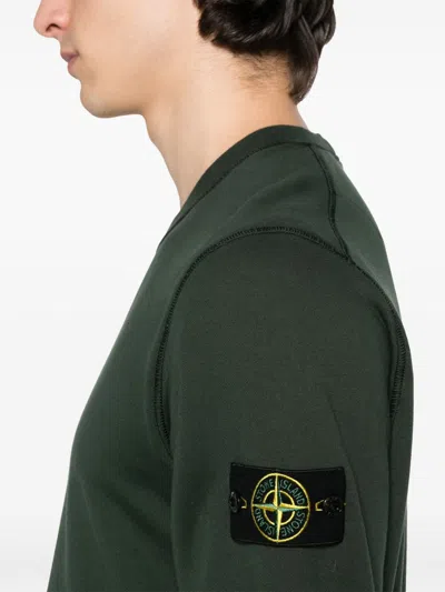 Stone Island Brushed Organic Cotton Fleece Sweatshirt
