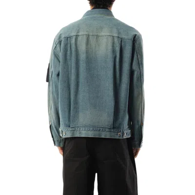 Sacai Twill Denim Jacket In Blue