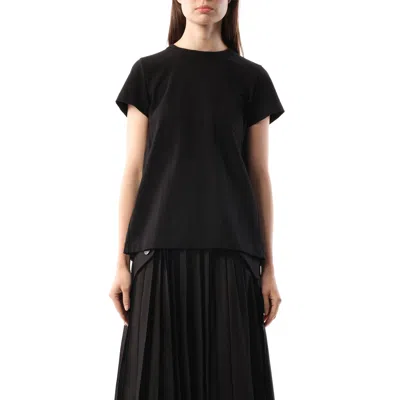 Sacai X Women's Cotton Poplin X Jersey T-shirt