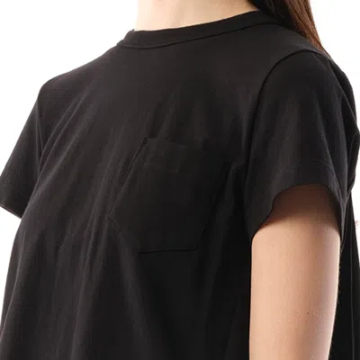Sacai X Women's Cotton Poplin X Jersey T-shirt