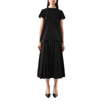 Sacai X Women's Cotton Poplin X Jersey T-shirt