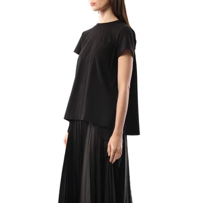 Sacai X Women's Cotton Poplin X Jersey T-shirt