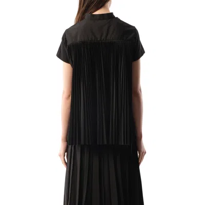 Sacai X Women's Cotton Poplin X Jersey T-shirt
