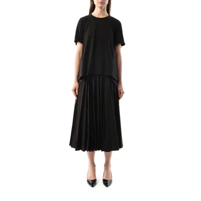 Sacai X Women's Cotton Poplin X Cotton Jersey T-shirt