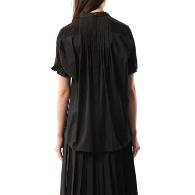 Sacai X Women's Cotton Poplin X Cotton Jersey T-shirt