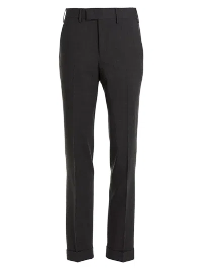 Pt Torino Belt-loop Casual Pants In Black