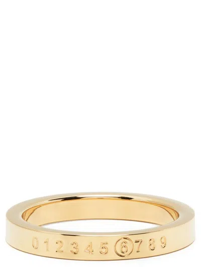 Mm6 Maison Margiela Numeric Minimal Polished-finish Ring In Gold