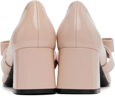 Versace Pink Gianni Ribbon Block 55 Mm Heels
