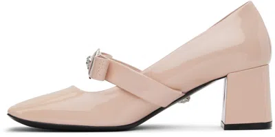 Versace Pink Gianni Ribbon Block 55 Mm Heels