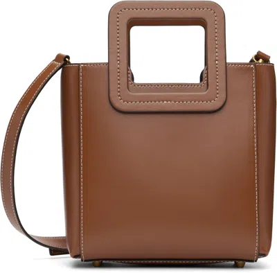 Staud Tan Mini Shirley Leather Bag