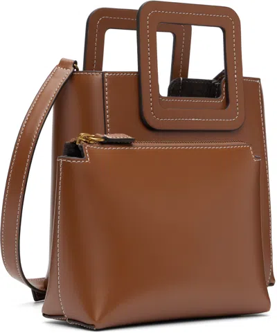 Staud Tan Mini Shirley Leather Bag