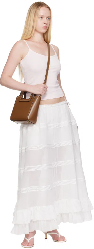 Staud Tan Mini Shirley Leather Bag