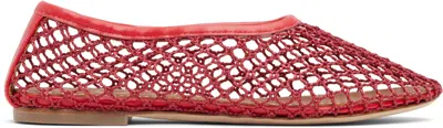 Staud Red Alba Ballet Flats