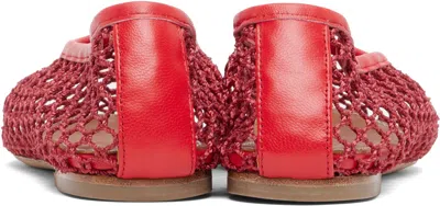 Staud Red Alba Ballet Flats