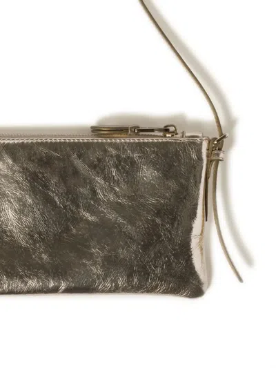 Miu Miu Gold Convertible Wallet With Strap
