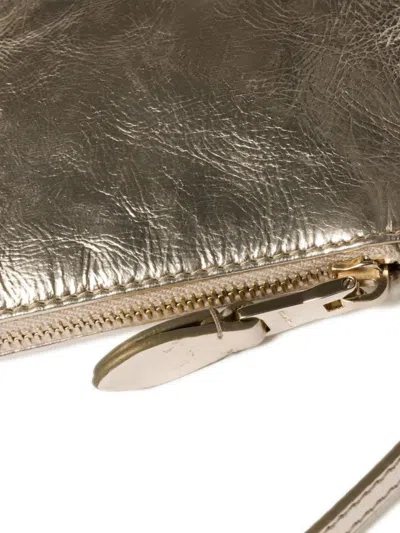Miu Miu Gold Convertible Wallet With Strap