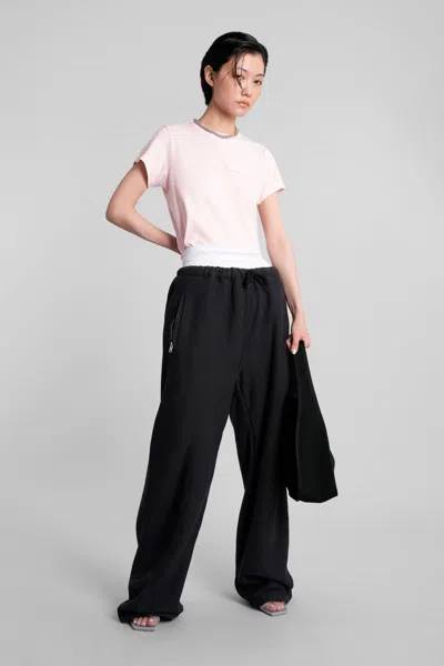 Alexander Wang Shrunken Logo Tee In Pink