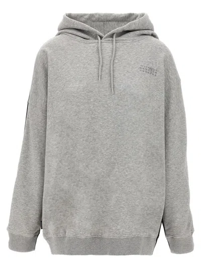 Mm6 Maison Margiela Double Front Sweatshirt Multicolor In Black