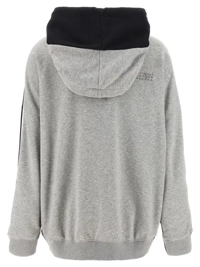 Mm6 Maison Margiela Double Front Sweatshirt Multicolor In Black