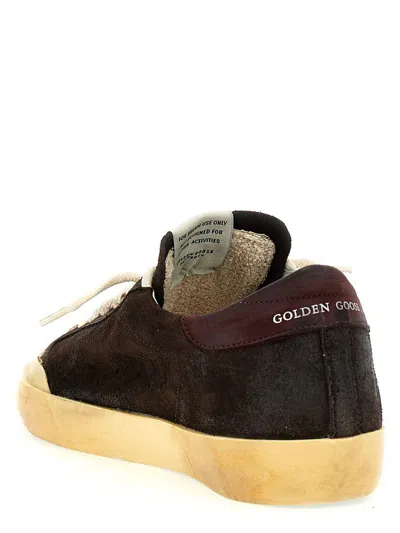 Golden Goose Brown Super Star Sneakers In Black