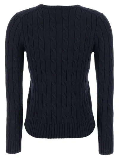 Polo Ralph Lauren Braided Cotton Sweater Sweaters And Cardigans Blue In Blue