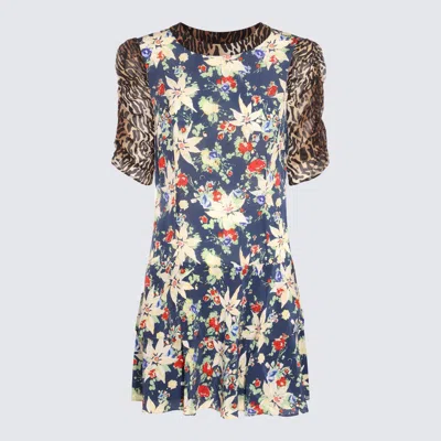 Rixo London Rixo Navy Silk Dress