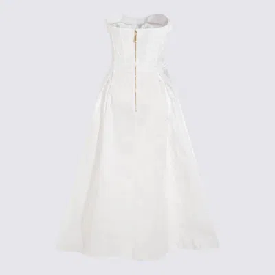 Elisabetta Franchi White Midi Dress