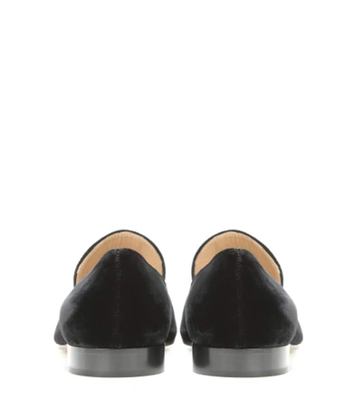 Shop Gianvito Rossi Marcel Velvet Loafers In Black