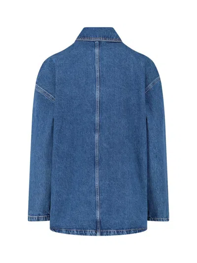 Anine Bing Relaxed Fit Jacket Patch Pockets In Blue