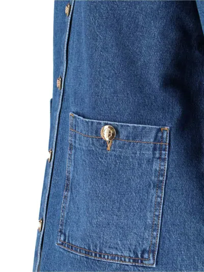 Anine Bing Relaxed Fit Jacket Patch Pockets In Blue