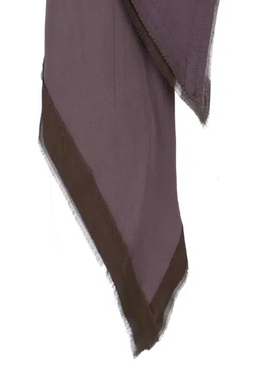 Attico Abito Midi Asimmetrico Con Dettaglio Attorcigliato In Brown