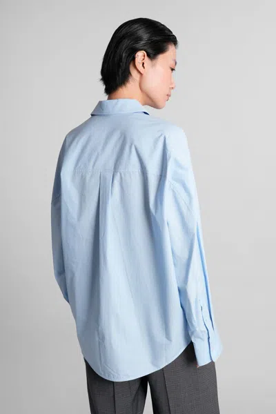 Alexander Wang Shirt With Removable Logo Tag In Blue