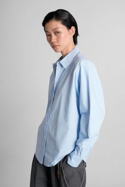 Alexander Wang Shirt With Removable Logo Tag In Blue