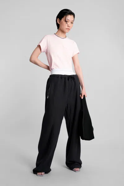 Alexander Wang Shrunken Logo Tee In Pink