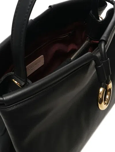 Coccinelle Ring-detail Top-handle Bag In Black