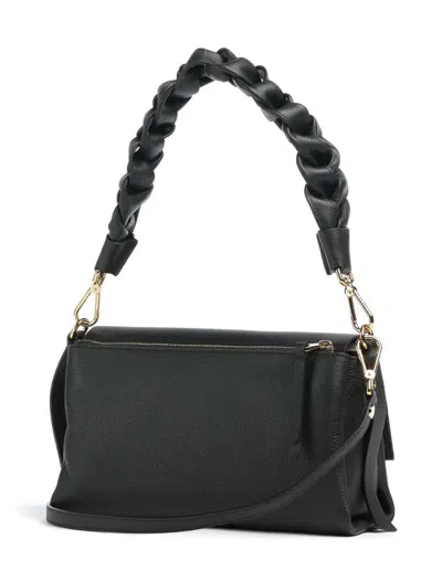 Coccinelle Boheme Grana Double Shoulder Bag In Black