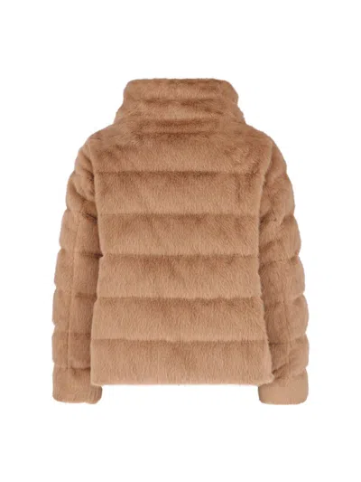 Herno Fur Coat In Brown