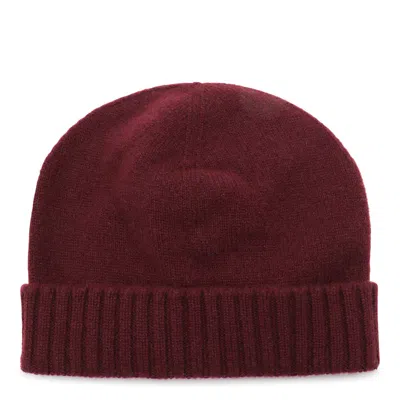 Malo Folded Ribbed Soft Texture Hat In Red