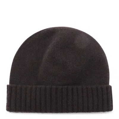 Malo Dark Brown Cashmere Beanie In Brown