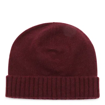 Malo Folded Ribbed Soft Texture Hat In Red