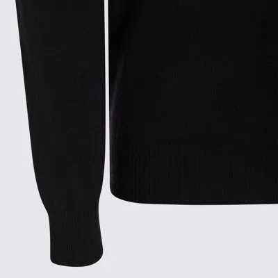 Malo Ribbed Turtleneck Sweater Long Sleeves In Black